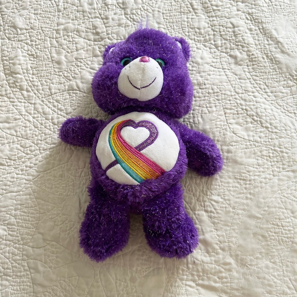 Care Bears 2017 Limited Edition 35th Anniversary‎ Share Bear Glitter Purple 14"